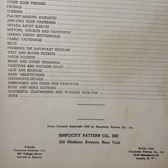 1940 Simplicity Sewing Book Fully Illustrated 600 Pictures - Picture 6 of 14